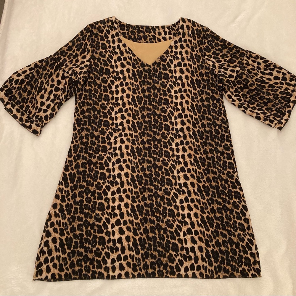 NEW Leopard Sheath Cocktail Dress Animal Print Sexy Formal Designer Resortwear - Picture 12 of 17